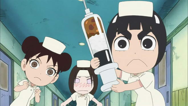 Rock Lee, Ten Ten and Neji cosplay as nurses with surprising results