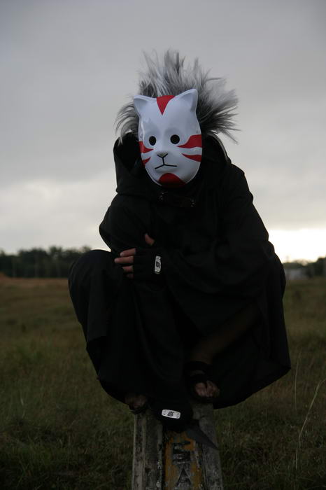 cosplay costume anbu mask cloak kunai wig naruto konoha ninja xtian mack shinobi japan anime calm storm ominous